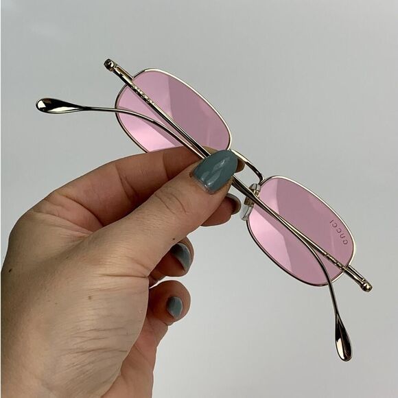 NEW Gucci Sunglasses GG1648S 005 Gold Pink Unisex Authentic - Picture 11 of 13